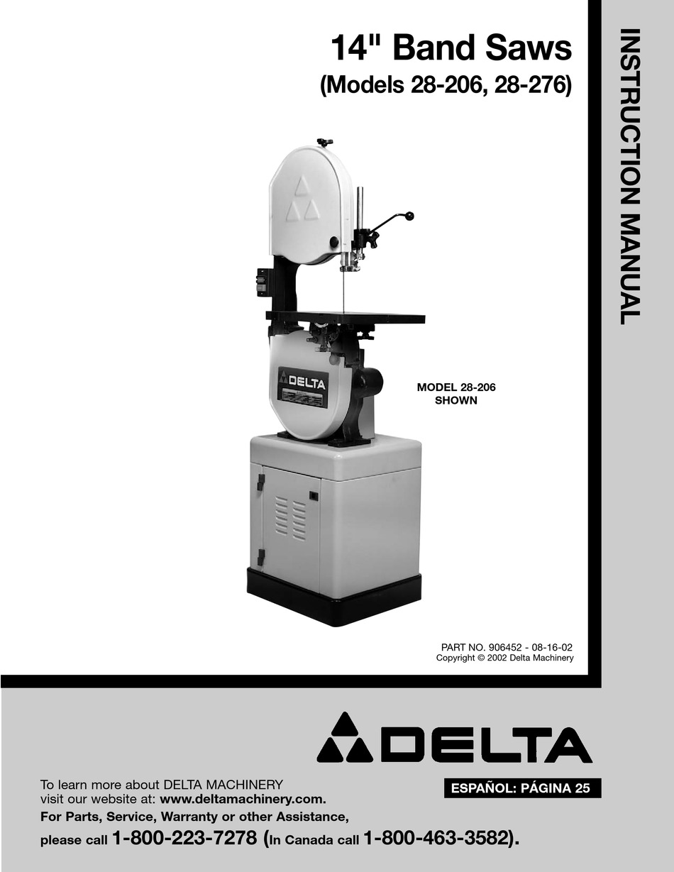 DELTA 28206 INSTRUCTION MANUAL Pdf Download ManualsLib