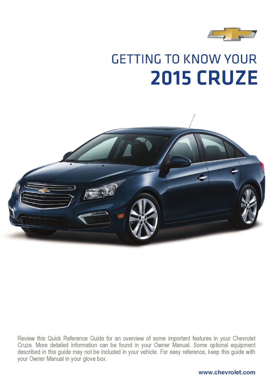 CHEVROLET CRUZE 2016 REFERENCE MANUAL Pdf Download ManualsLib