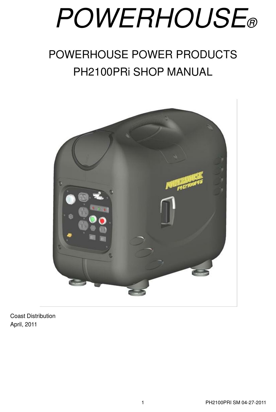 Powerhouse 62212 Generator Maintenance Kit For PH2100PRi Model Generator 