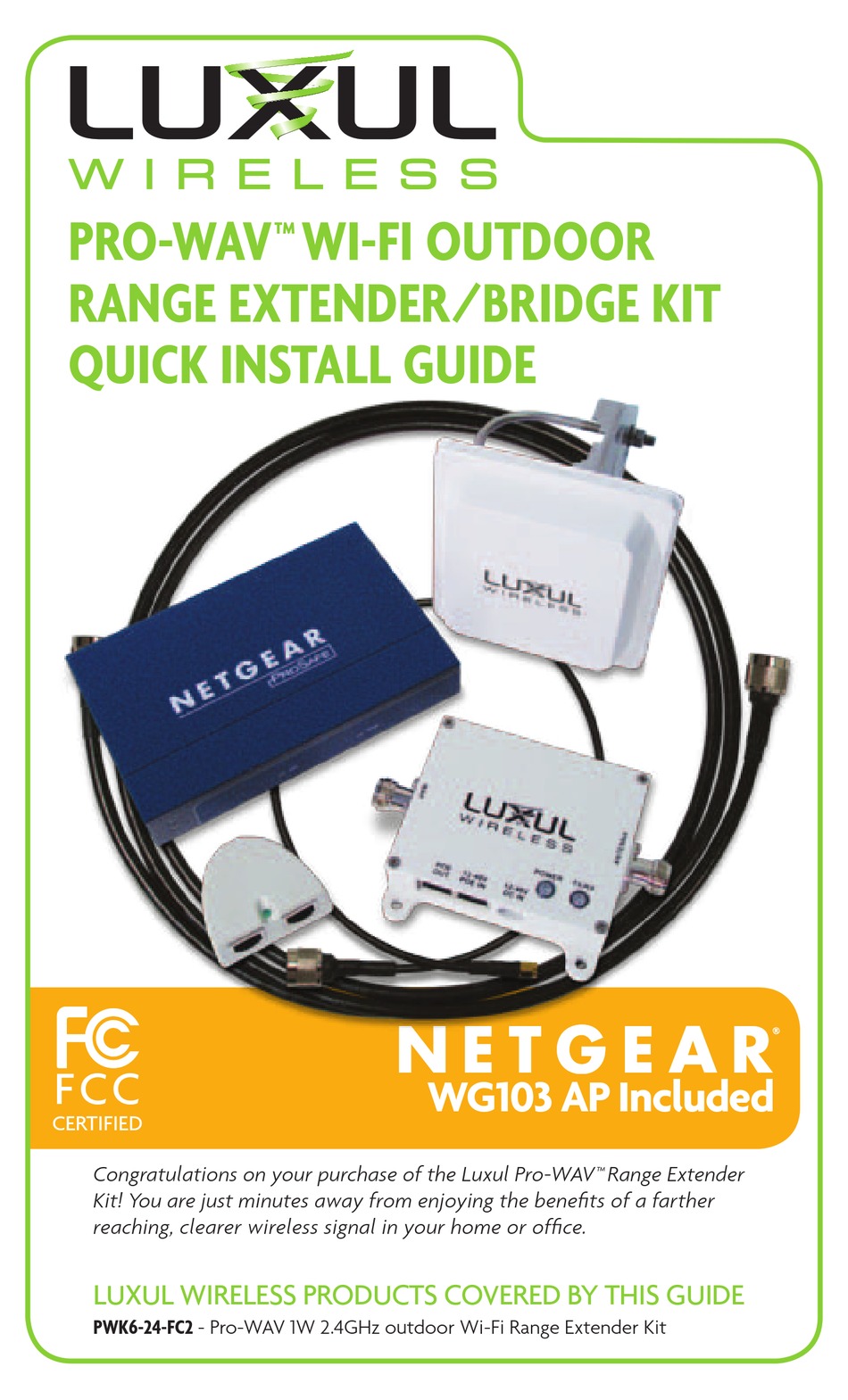 LUXUL PWK624FC2 QUICK INSTALL MANUAL Pdf Download ManualsLib