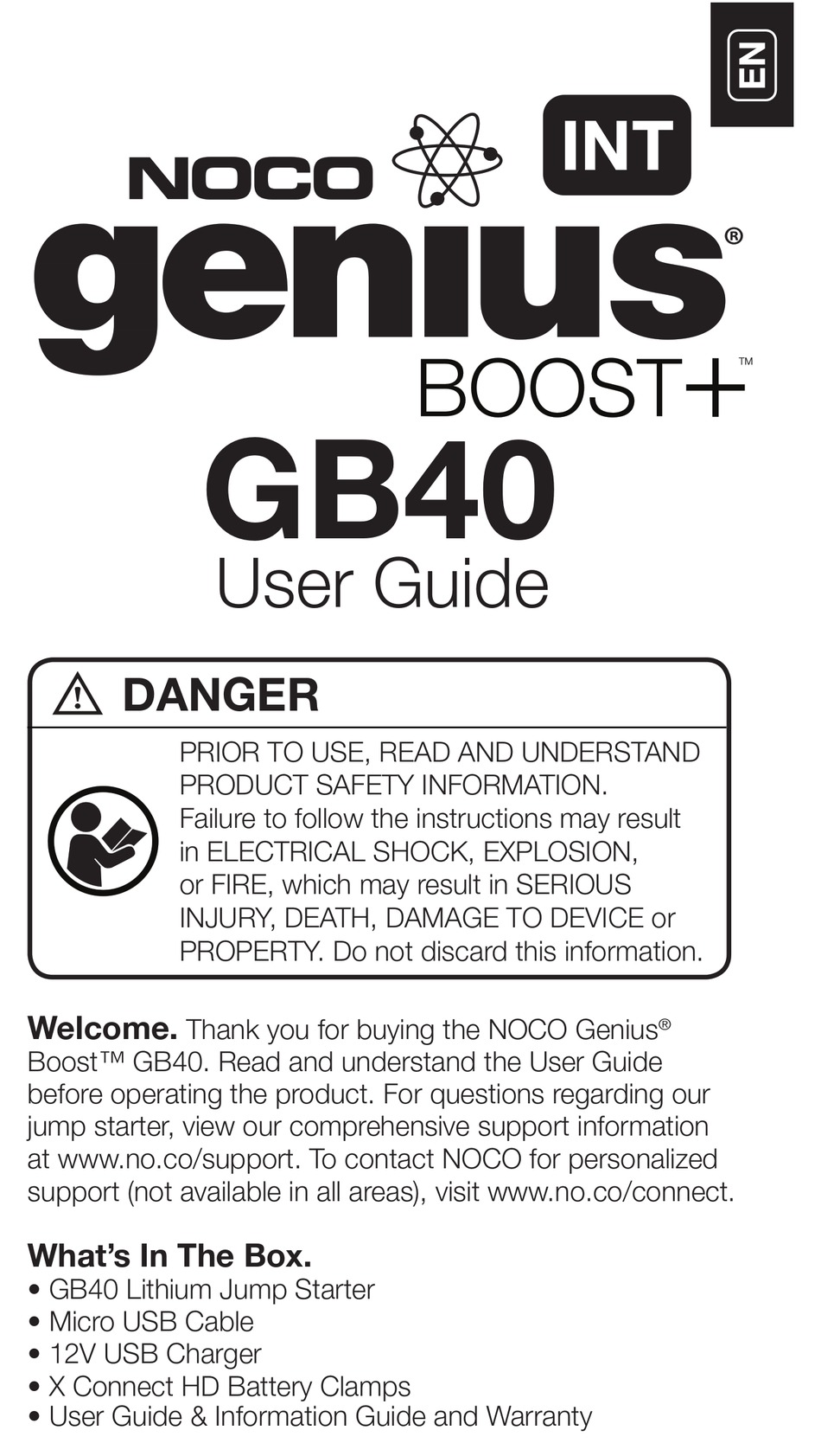 Noco Genius Boost Gb40 Manual