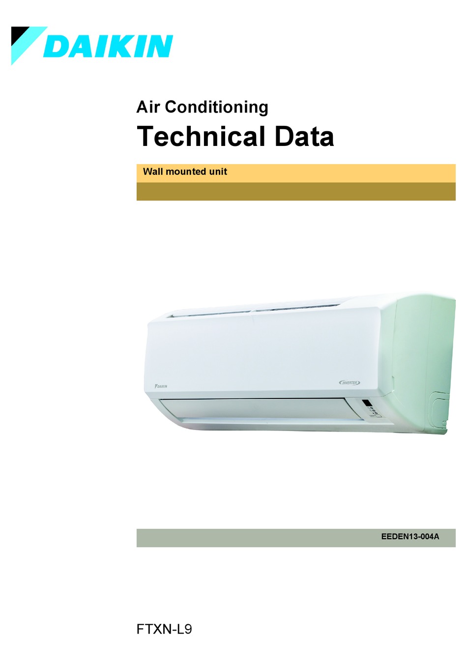 DAIKIN FTXN25L9 TECHNICAL DATA MANUAL Pdf Download | ManualsLib