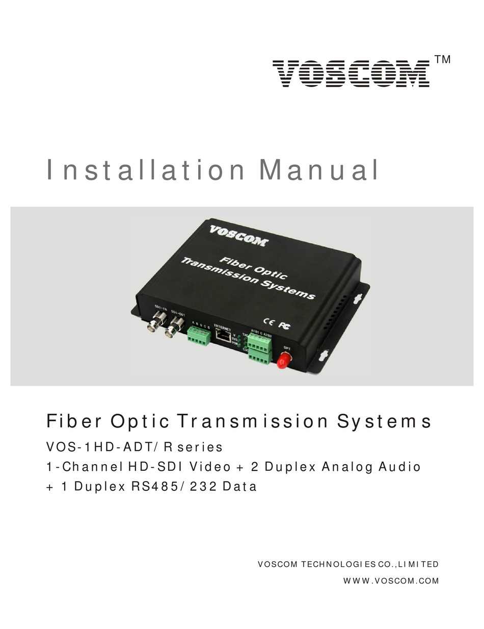 VOS1HDADST INSTALLATION MANUAL Pdf Download ManualsLib