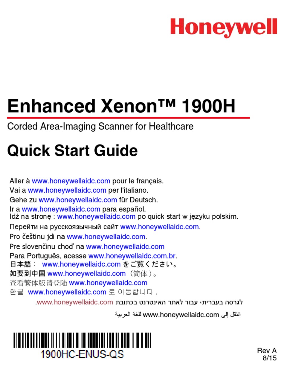 HONEYWELL XENON 1900H QUICK START MANUAL Pdf Download ManualsLib