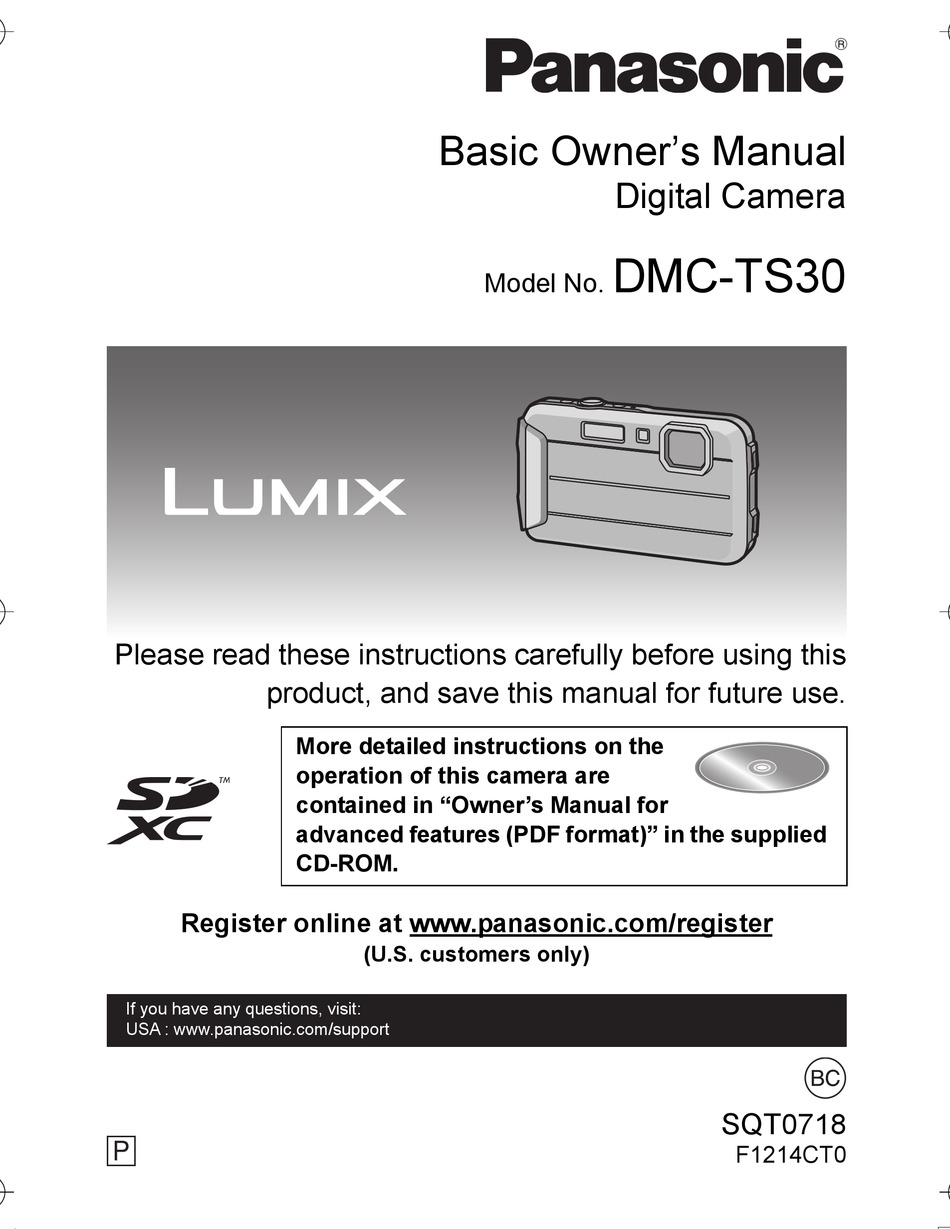 PANASONIC LUMIX DMCTS30 BASIC OWNER