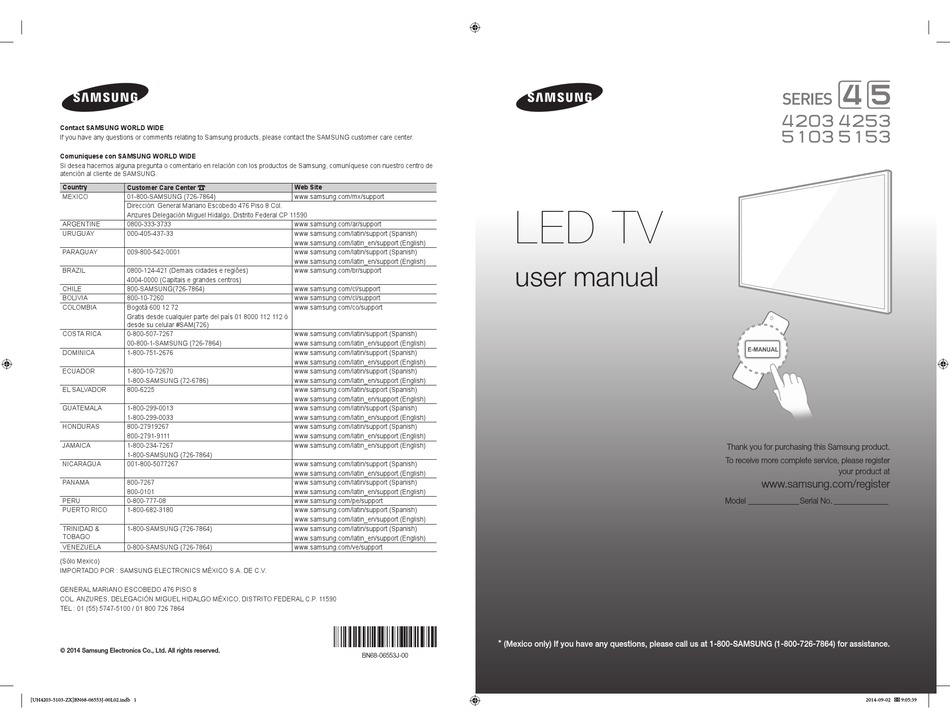 SAMSUNG 4203 SERIES USER MANUAL Pdf Download | ManualsLib