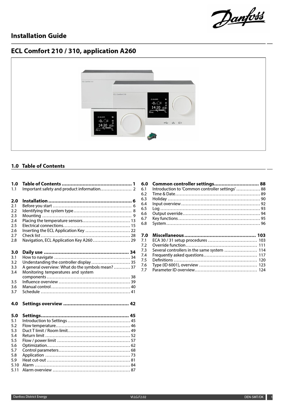 DANFOSS ECL COMFORT 210 INSTALLATION MANUAL Pdf Download | ManualsLib