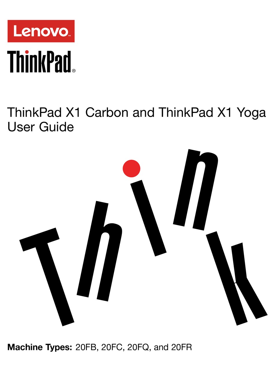 LENOVO THINKPAD X1 CARBON USER MANUAL Pdf Download ManualsLib