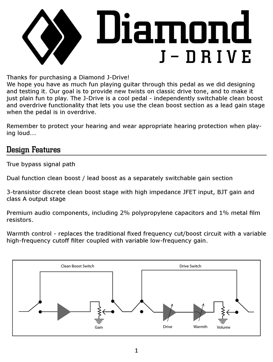 DIAMOND J-DRIVE USER MANUAL Pdf Download | ManualsLib