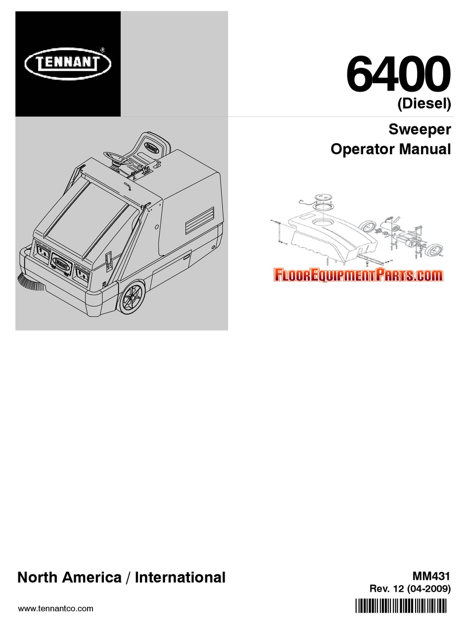 TENNANT 6400 OPERATOR'S MANUAL Pdf Download | ManualsLib