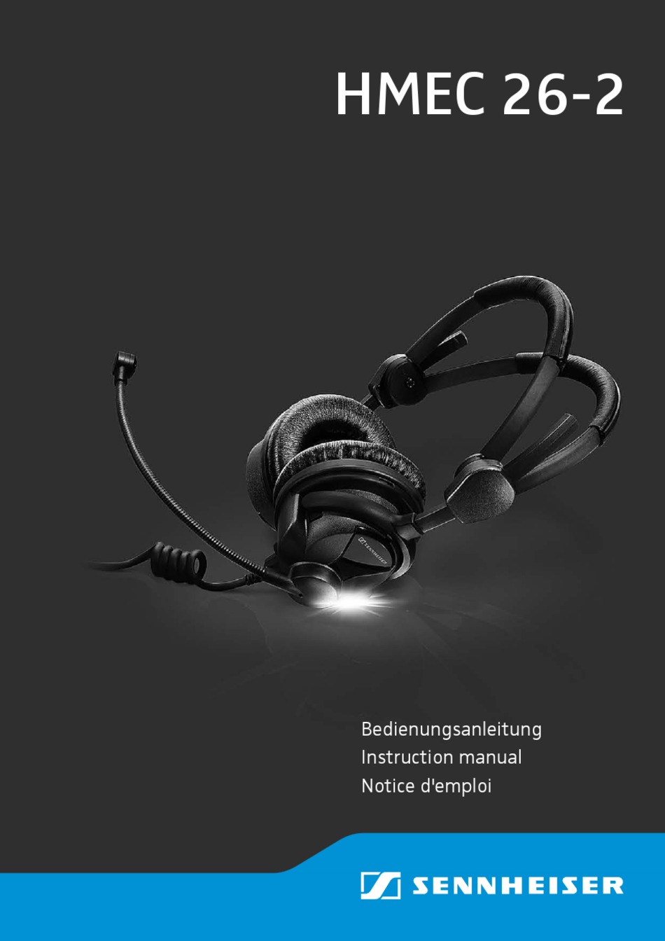 Sennheiser HMEC 26-2 Instruction Manual 