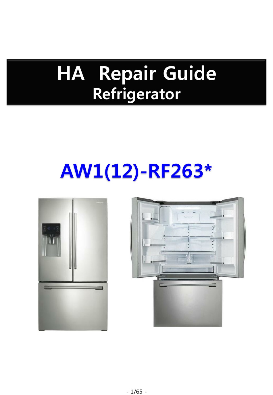 SAMSUNG RF263 SERIES REPAIR MANUAL Pdf Download | ManualsLib