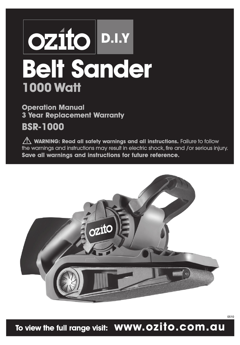 ozito belt sander