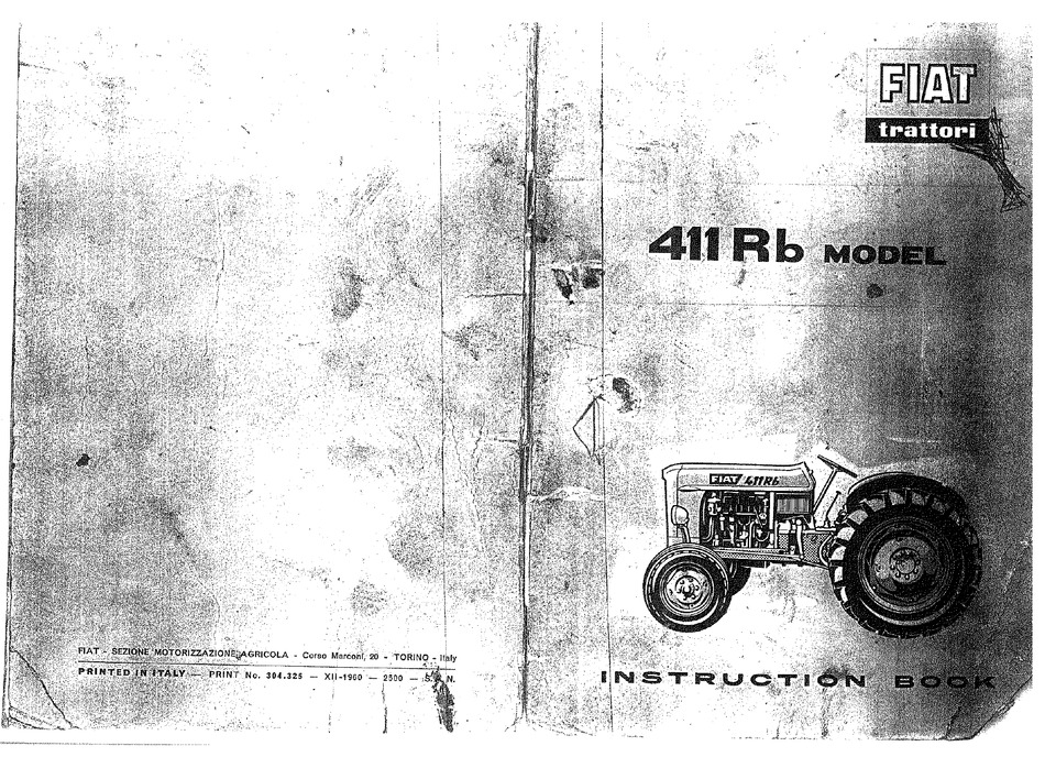 Fiat Tractor 411r Service Manuals & 415 Manual supplement 4 manuals PDF on CD 