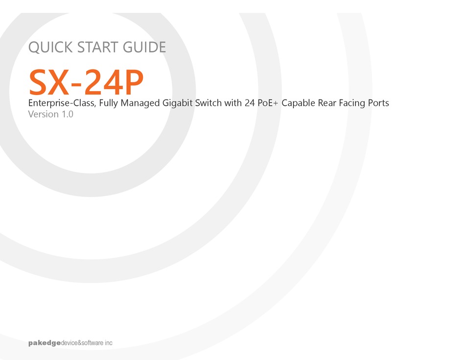 Pakedge Sx 24p Quick Start Manual Pdf Download Manualslib