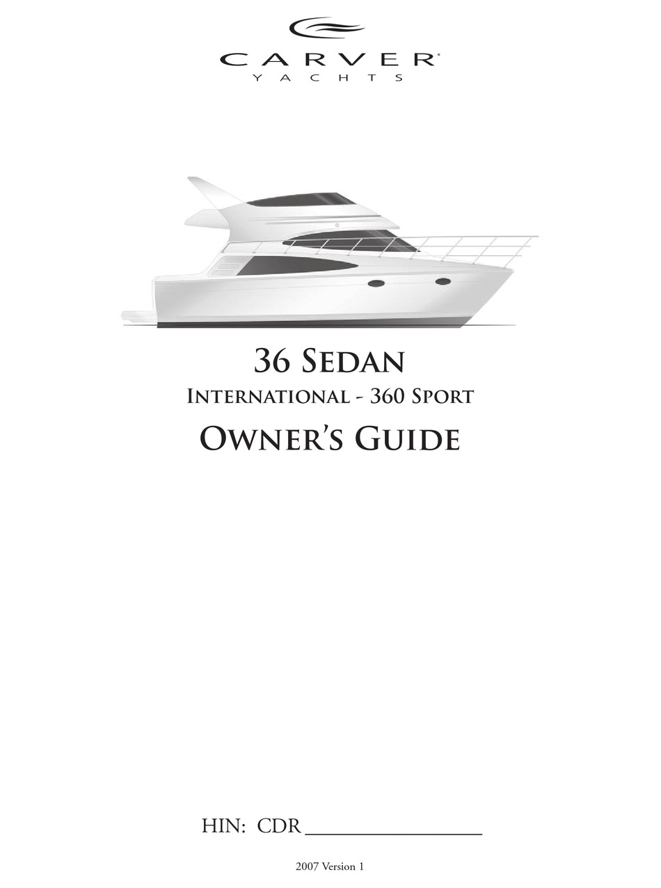 carver yachts manuals