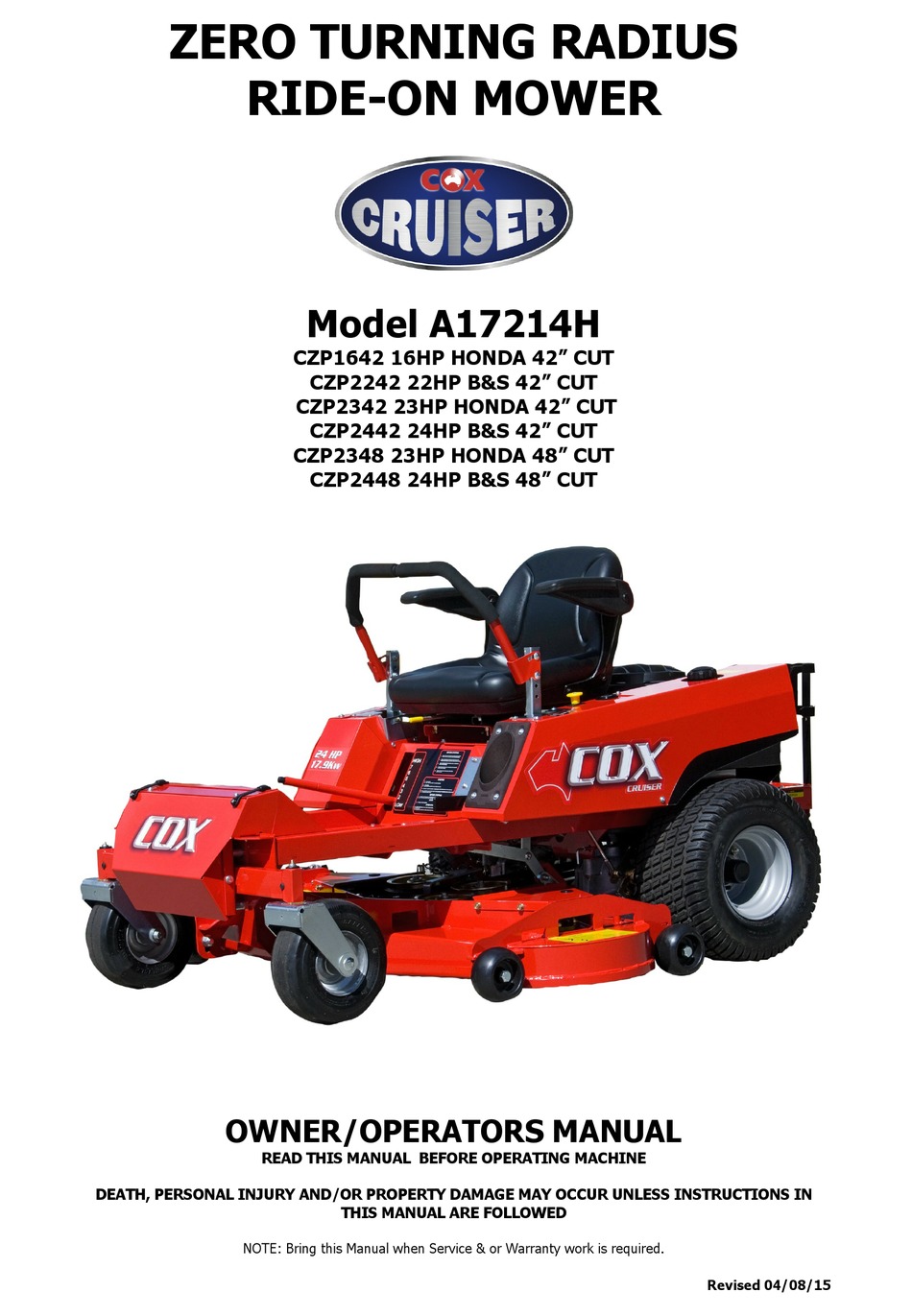 cox mowers acacia ridge