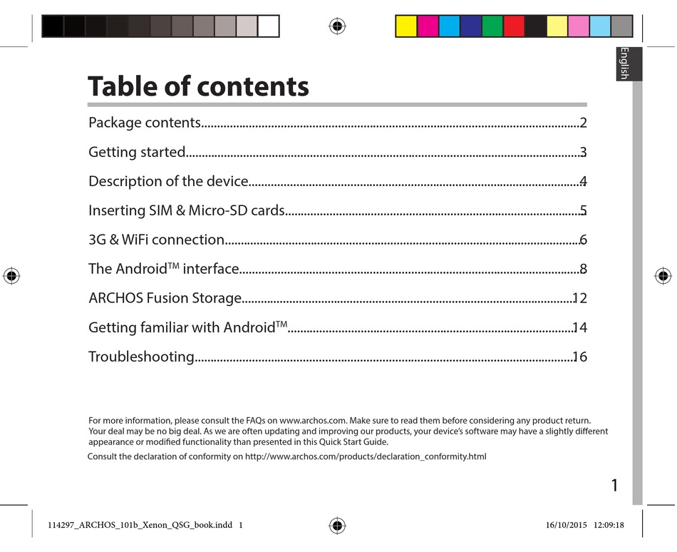 ARCHOS 101B XENON MANUAL Pdf Download | ManualsLib