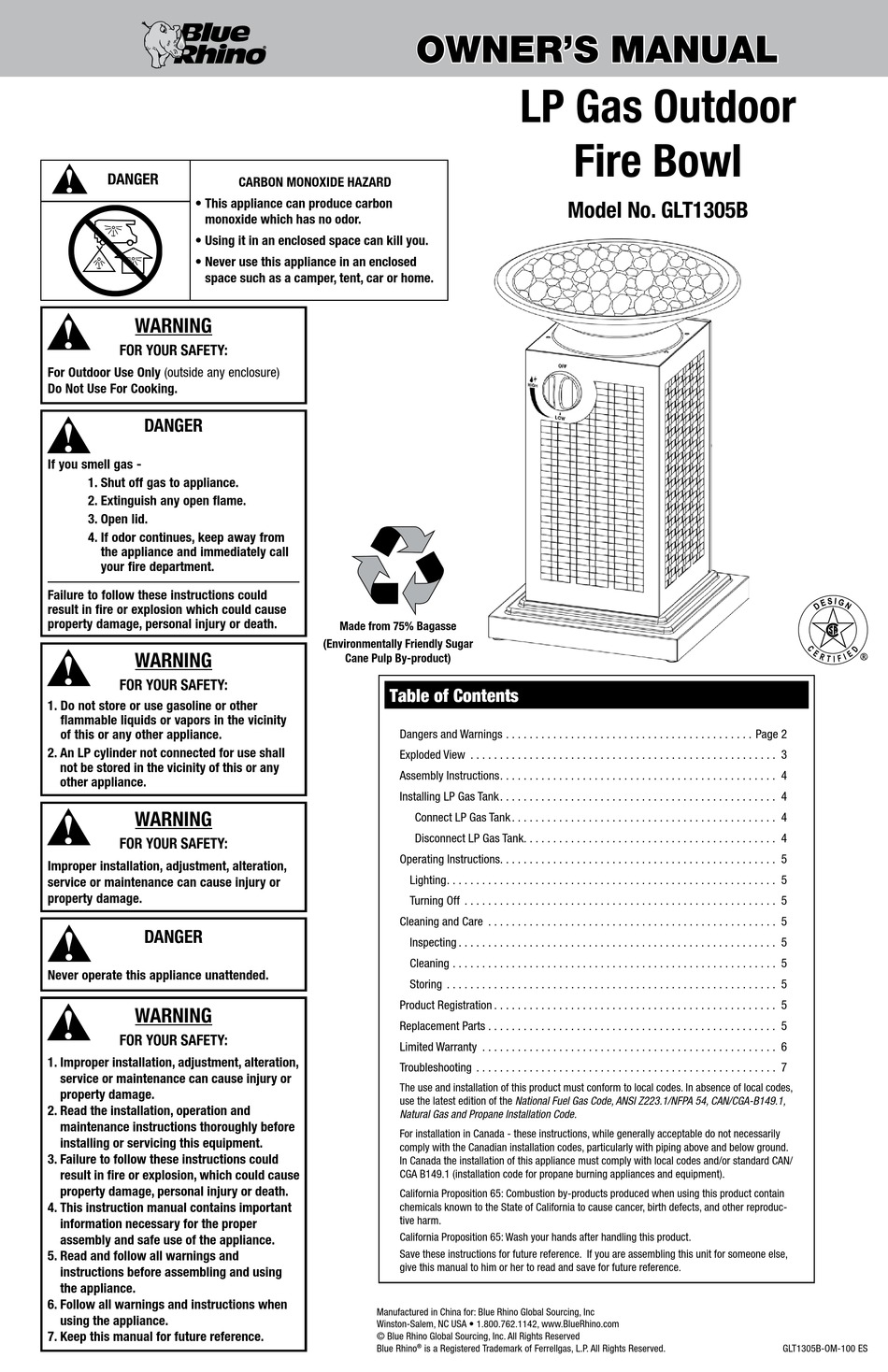 blue-rhino-glt1305b-owner-s-manual-pdf-download-manualslib