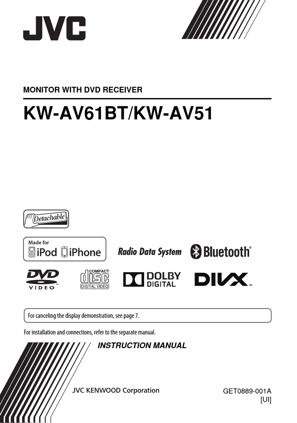 JVC KW-AV61BT INSTRUCTION MANUAL Pdf Download | ManualsLib