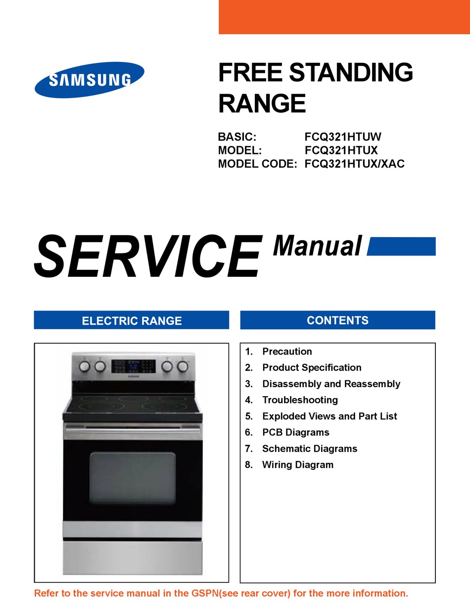 Samsung Electric Range Parts Manual Reviewmotors.co