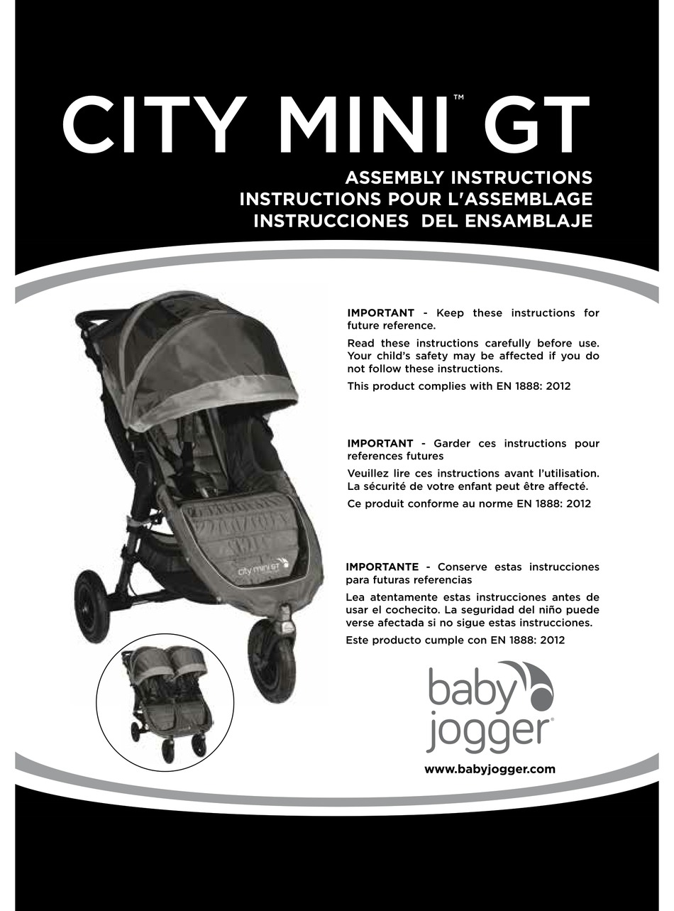 Quick Fold Technology - Jogger City Mini Assembly Instructions Manual [Page 13] | ManualsLib