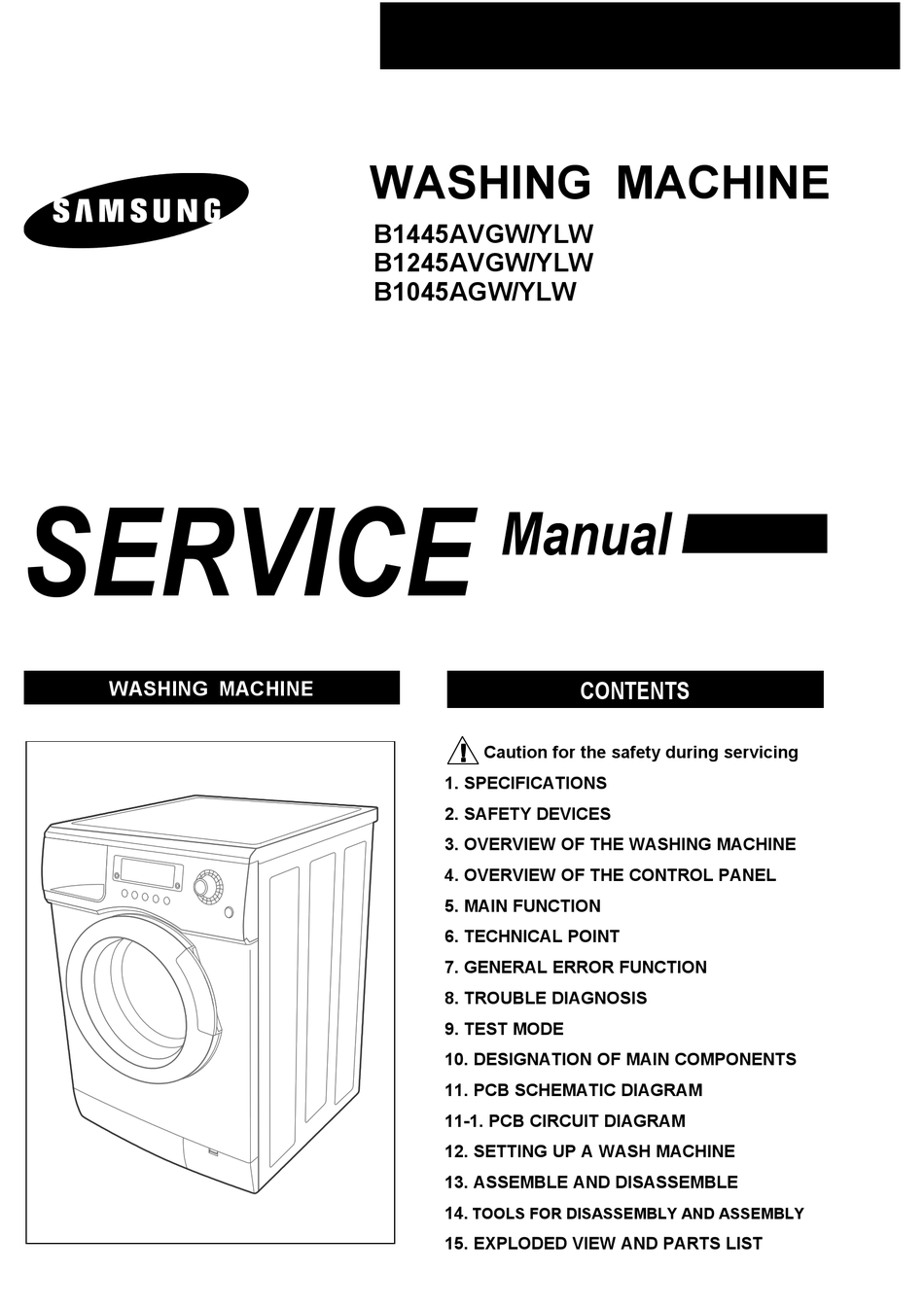 Samsung Washing Machine Pcb Wiring Diagram