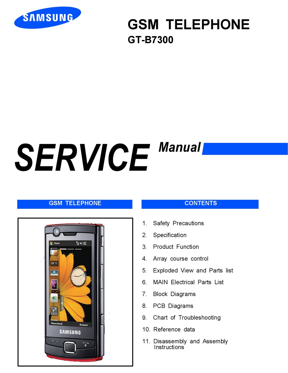 Samsung Gt 300 Service Manual Pdf Download Manualslib