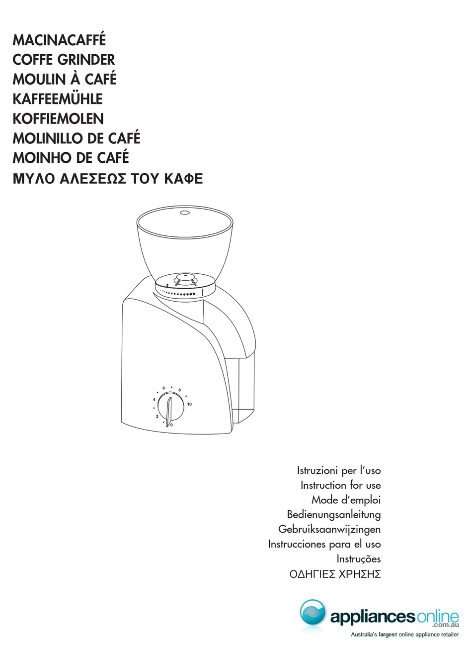 DÈLONGHI KG100 INSTRUCTIONS FOR USE Pdf 