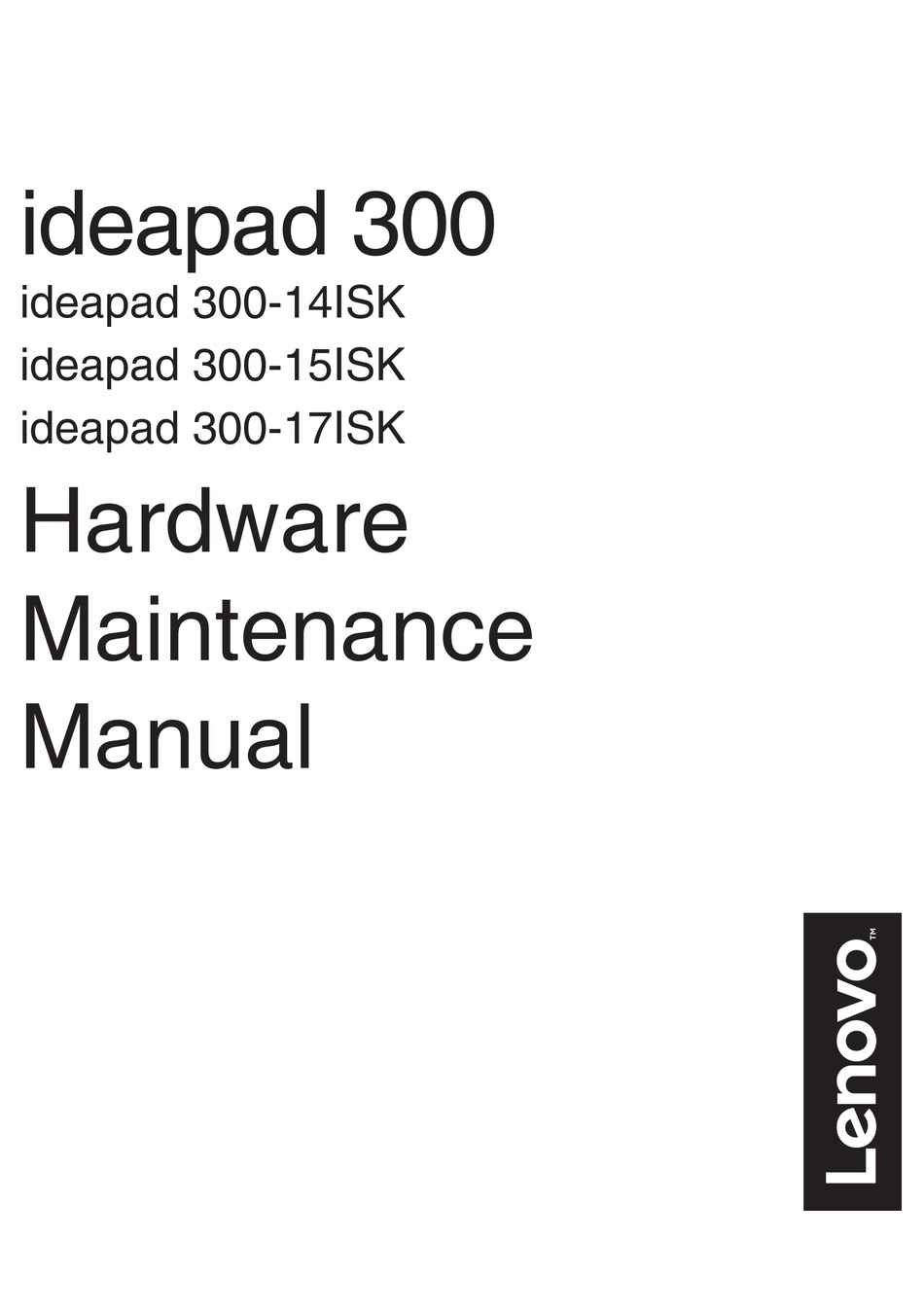 Lenovo Ideapad 300 14isk Hardware Maintenance Manual Pdf Download Manualslib