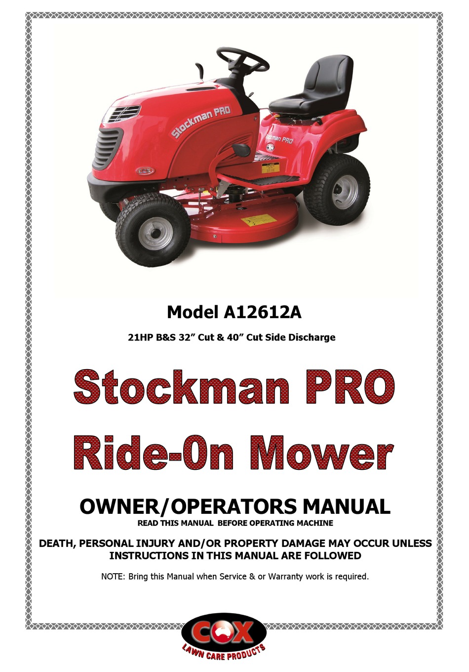 cox mowers acacia ridge
