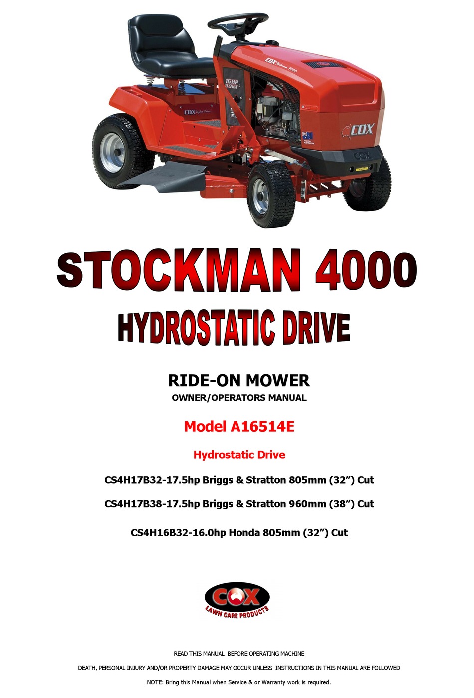 cox mowers acacia ridge