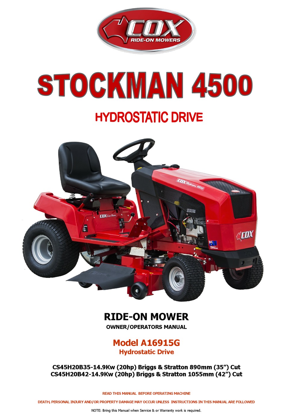 cox mowers acacia ridge