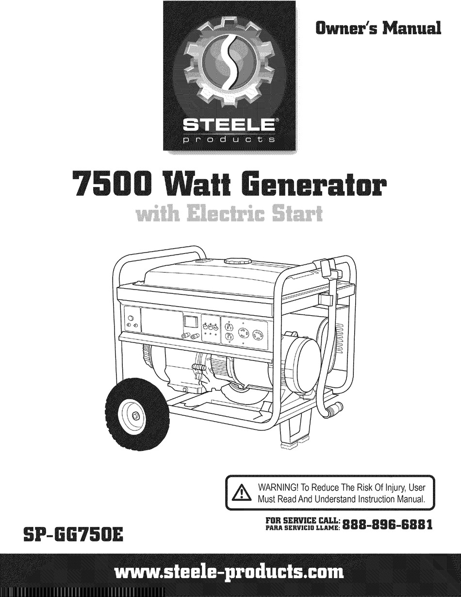 Steele Products Sp-gg750e Owner's Manual Pdf Download 