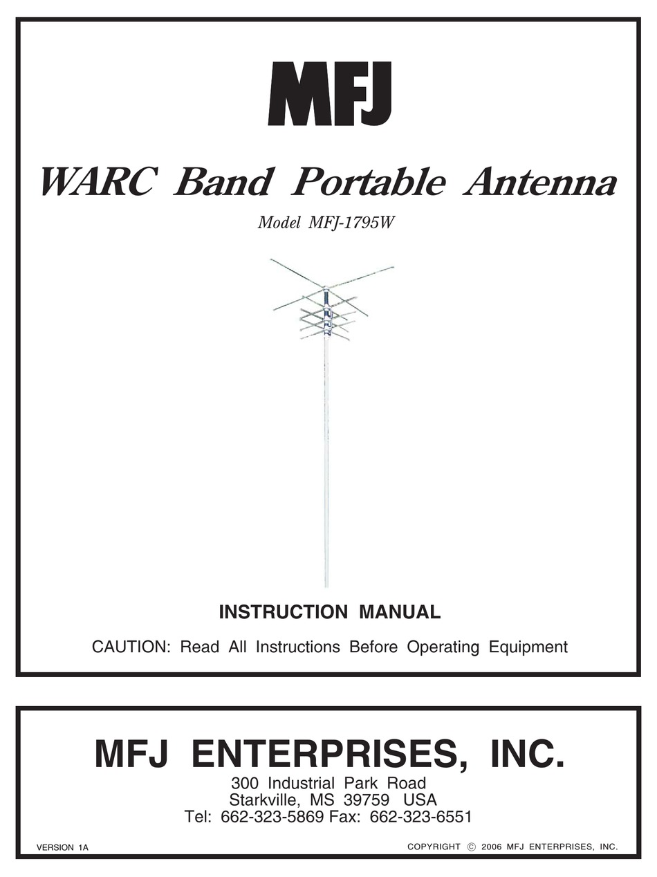 MFJ -1795W INSTRUCTION MANUAL Pdf Download | ManualsLib