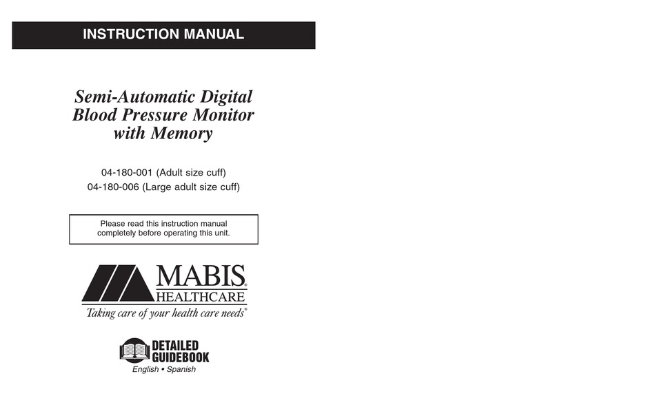 MABIS 04-820-001 Blood Pressure Monitor, 1 Each - FSA Market