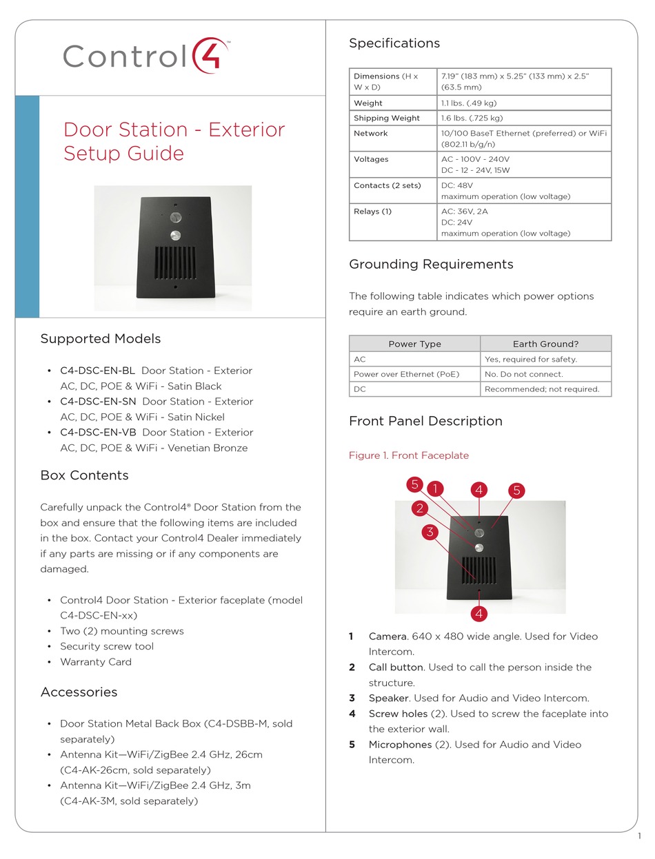 Control 4 C4 Dsc En Bl Setup Manual Pdf Download Manualslib