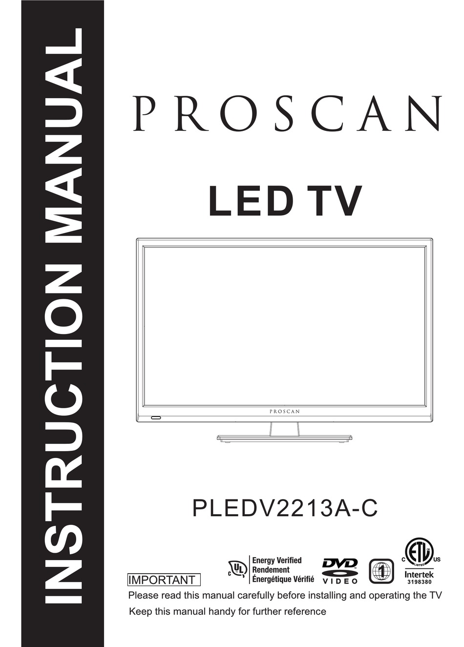 PROSCAN PLEDV2213A-C INSTRUCTION MANUAL Pdf Download | ManualsLib