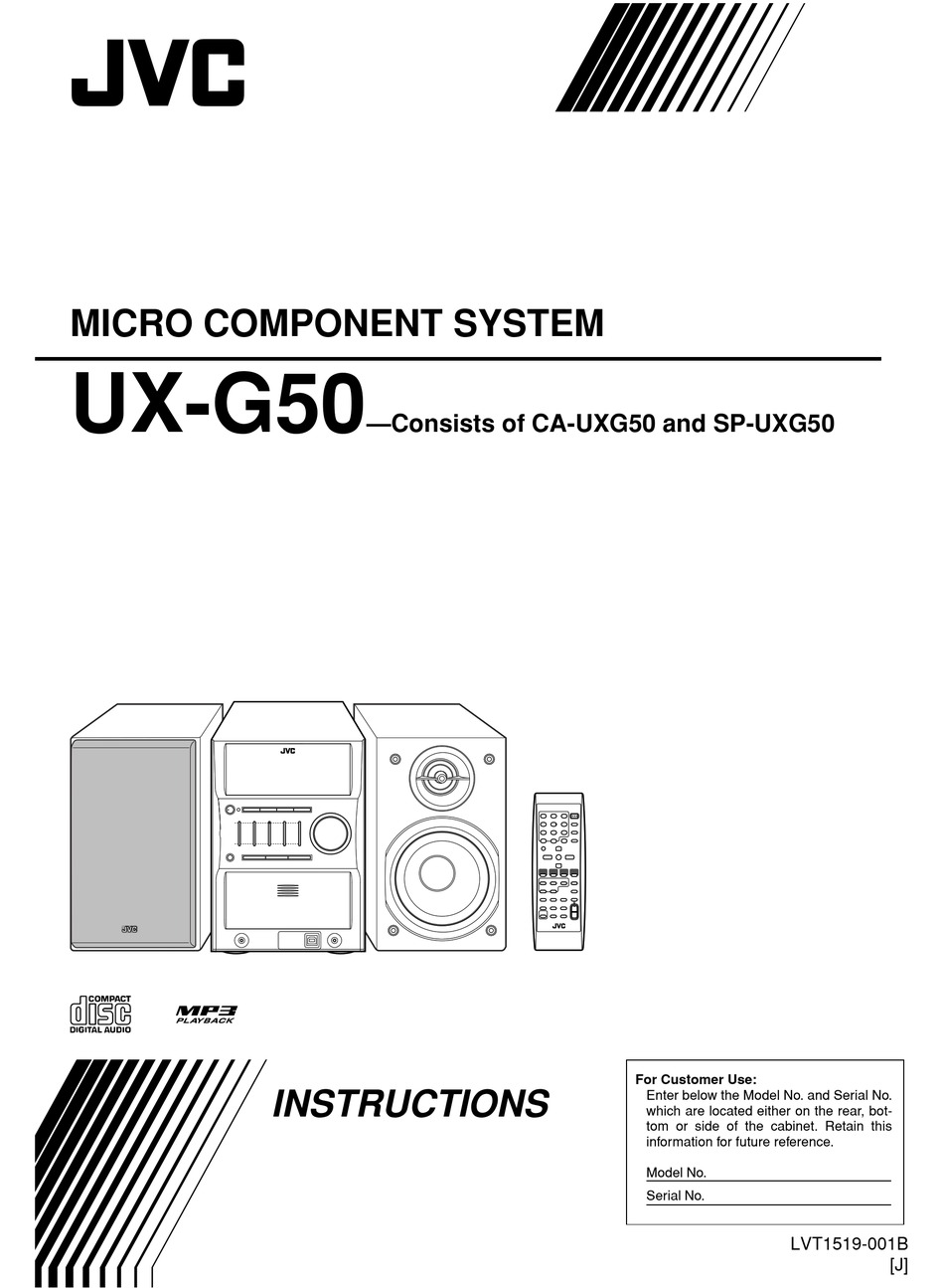 JVC UX-G50 INSTRUCTIONS MANUAL Pdf Download | ManualsLib