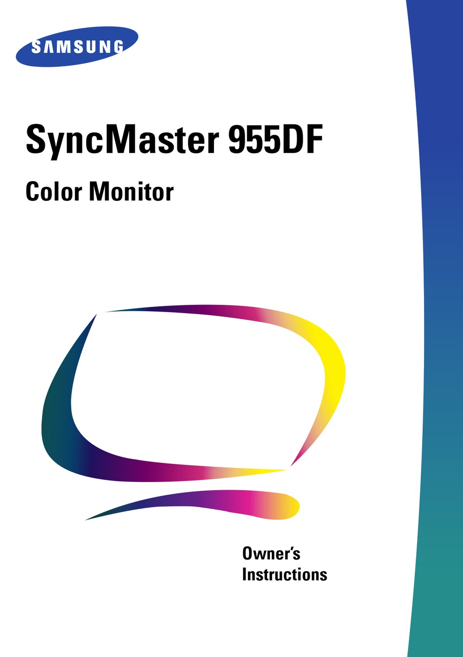Speciﬁcations - Samsung SyncMaster 955DF Owner's Instructions Manual [Page  26] | ManualsLib