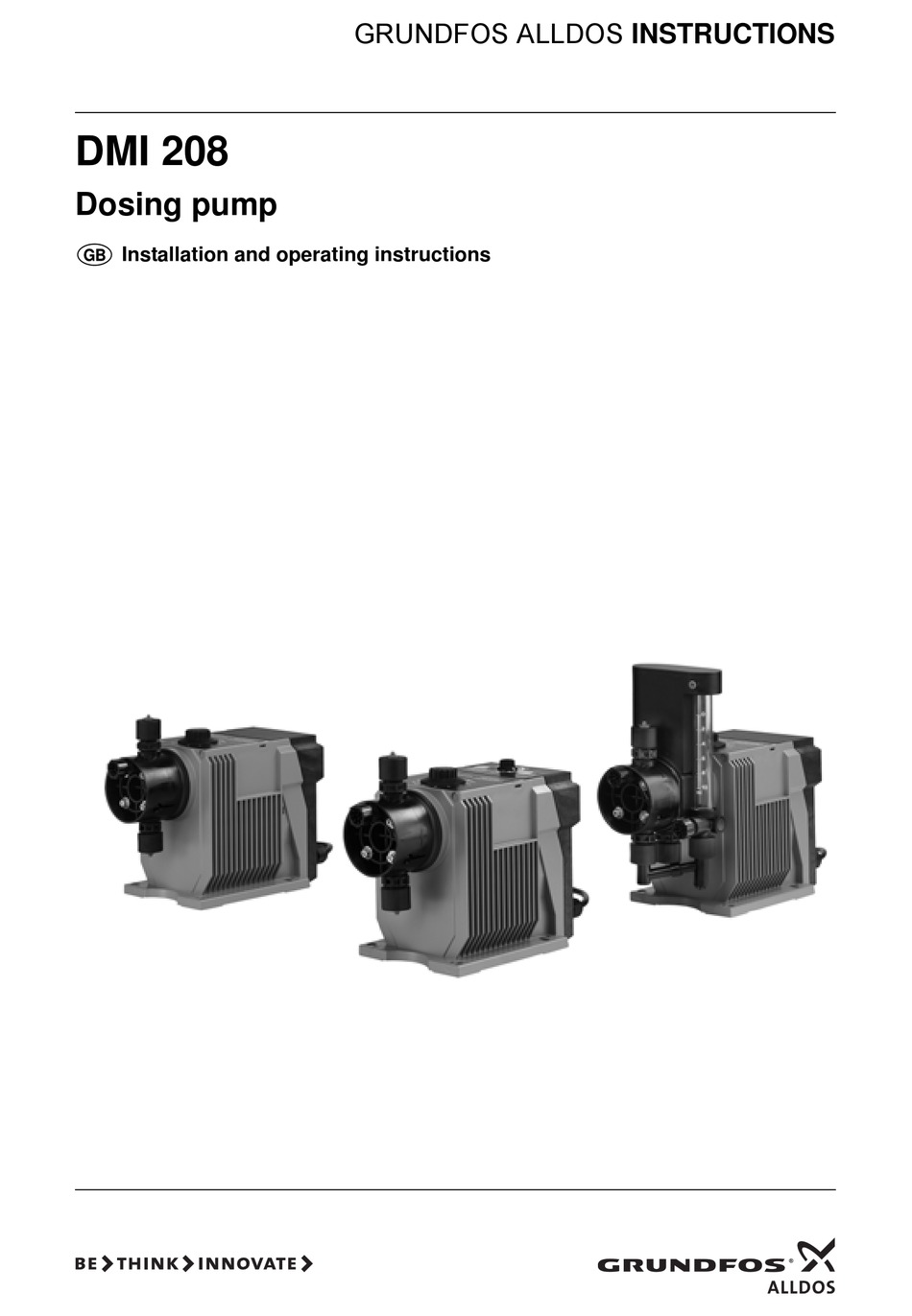 GRUNDFOS DMI 208 INSTALLATION AND OPERATING INSTRUCTIONS MANUAL Pdf Download ManualsLib