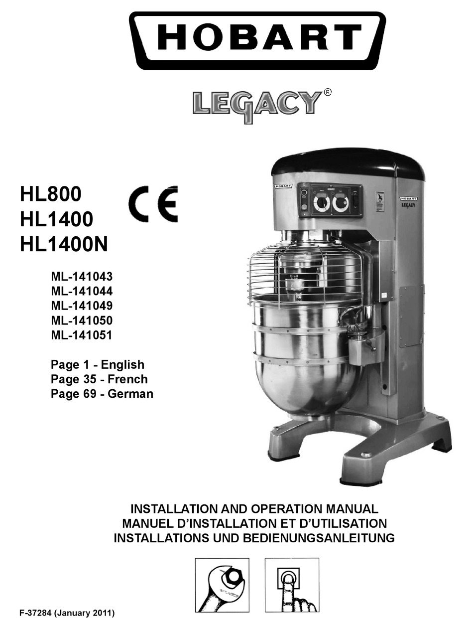 HOBART HL800 INSTALLATION AND OPERATION MANUAL Pdf Download | ManualsLib