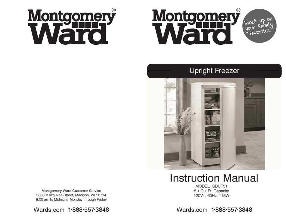 montgomery ward chest freezer manual