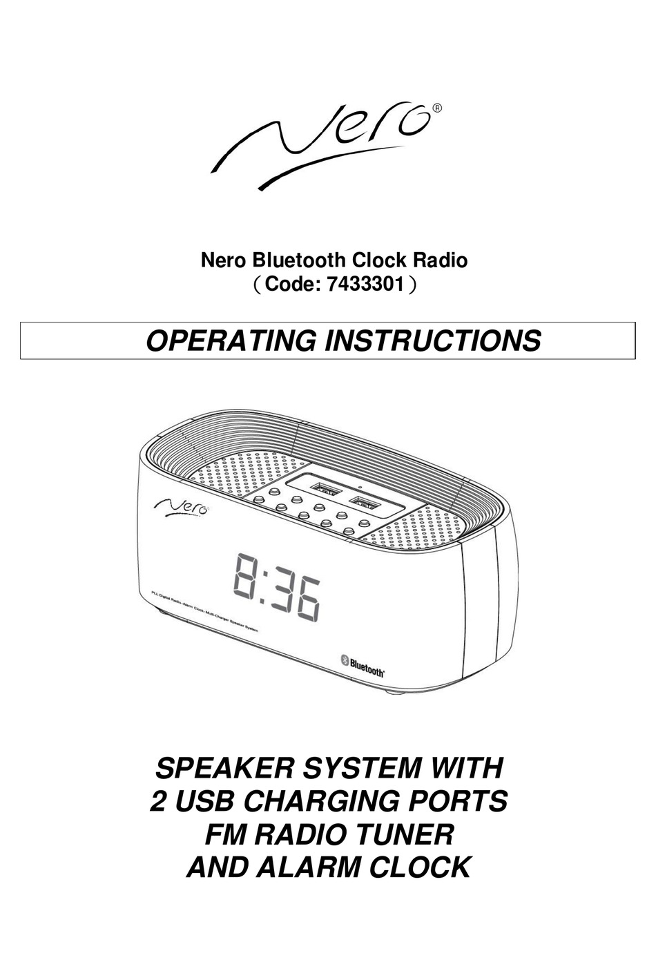 NERO 7433301 OPERATING INSTRUCTIONS MANUAL Pdf Download ManualsLib