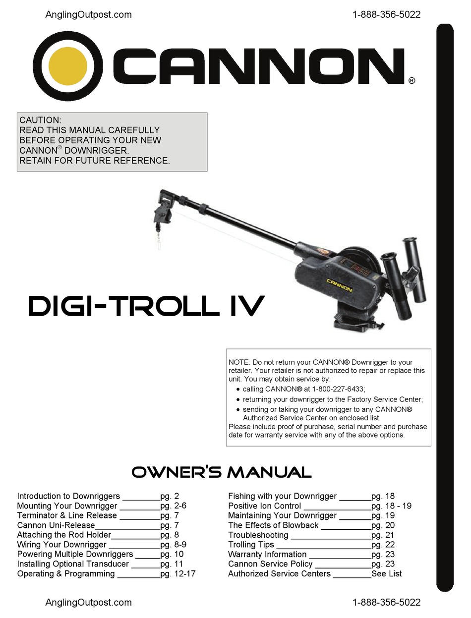 trolling downriggers