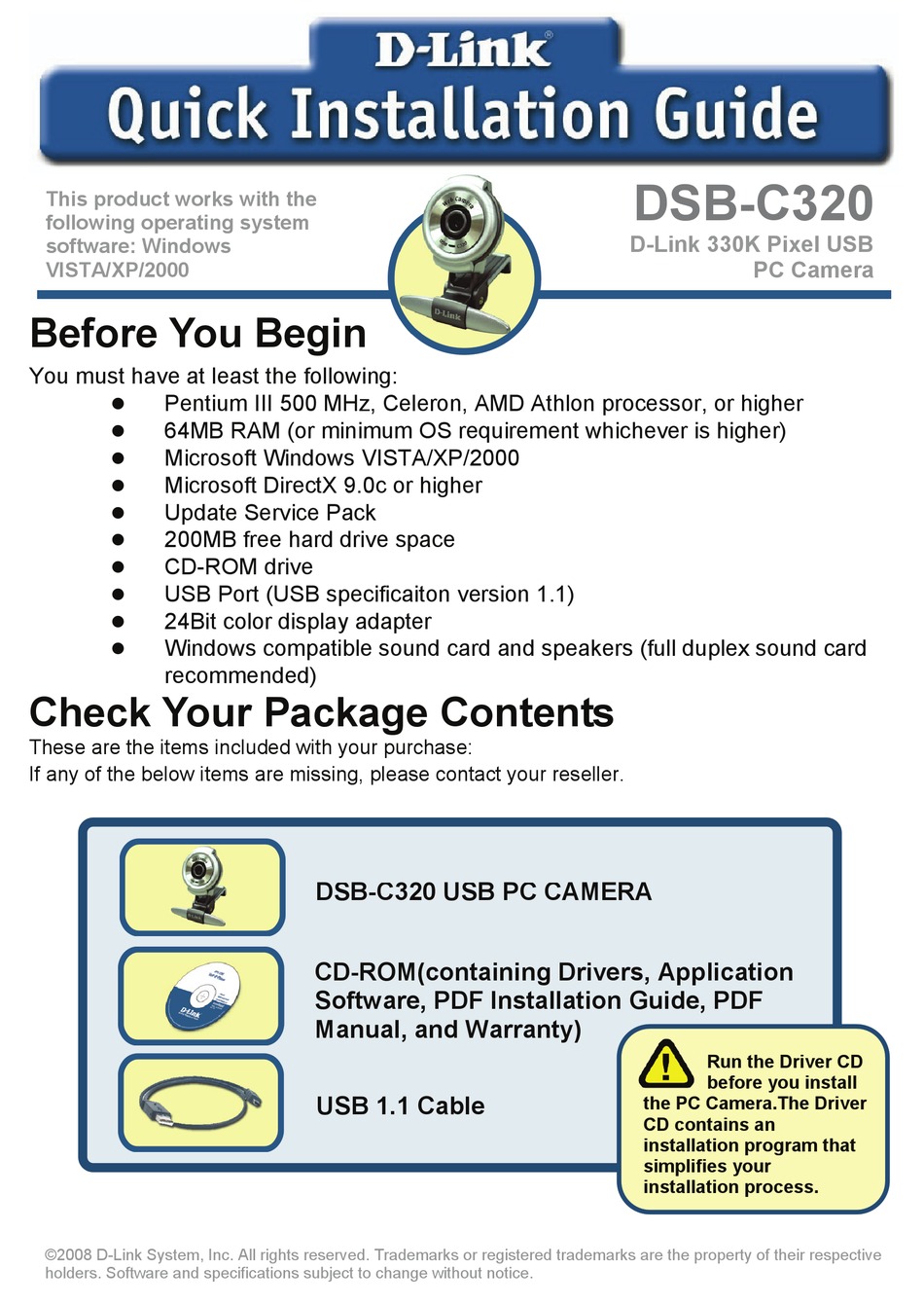 Web camera dsb online c320