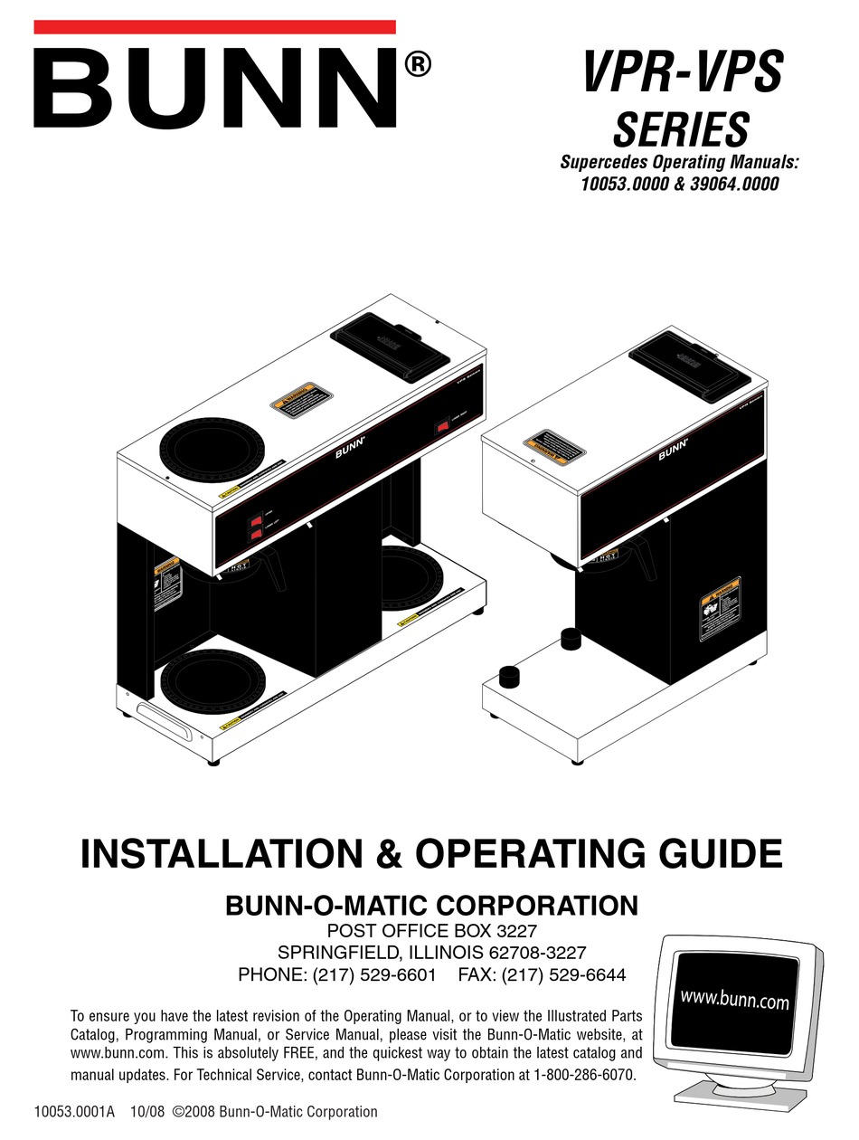 bunn vp17 manual