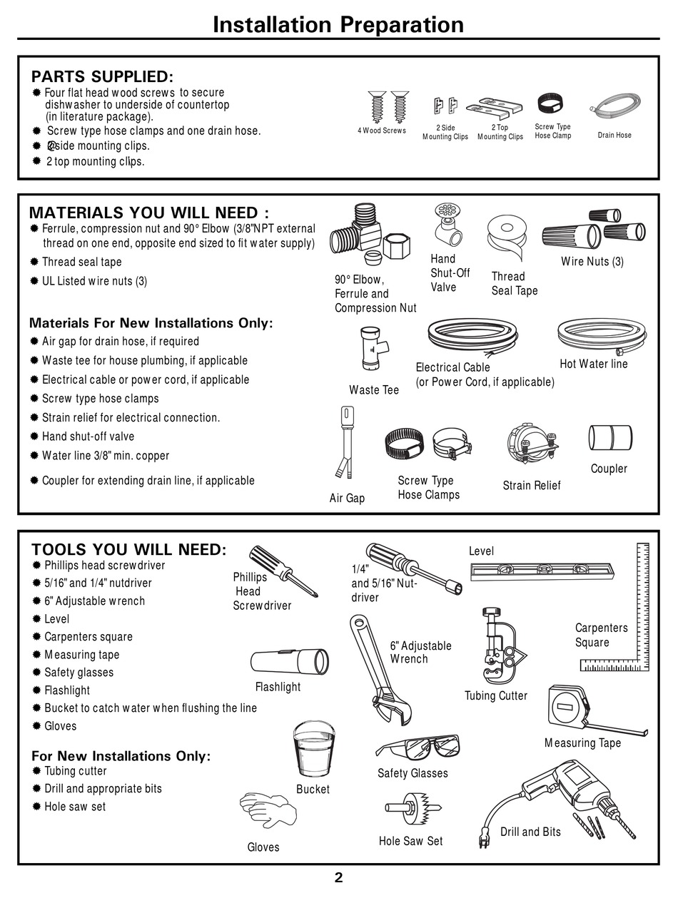 CROSLEY ZDM6502AS INSTALLATION INSTRUCTIONS MANUAL Pdf Download