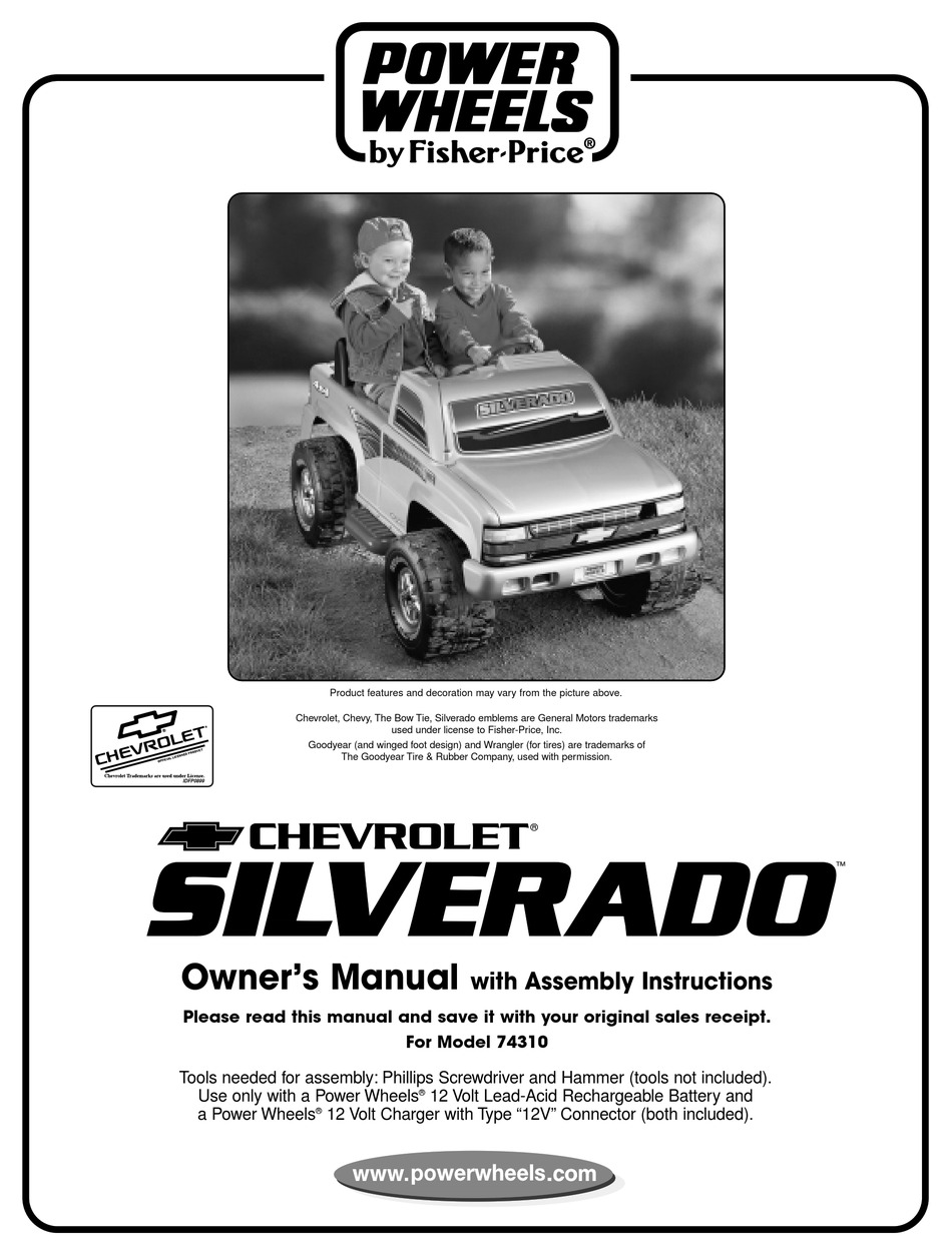 Chevy silverado deals power wheels battery