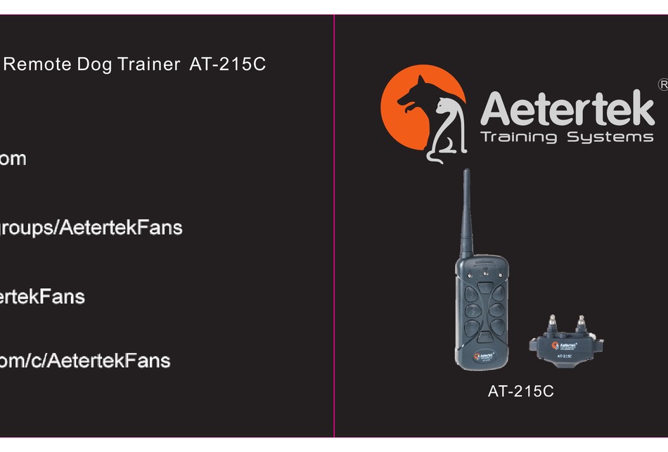 AETERTEK AT215C DOG TRAINER Pdf Download ManualsLib